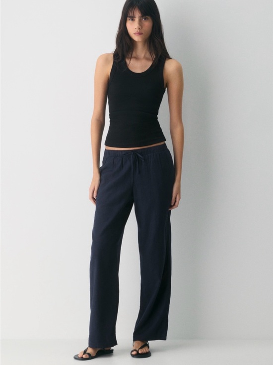 Aritzia Pants - Aritzia TNA Chill Drawstring Pants- Admiral Navy XS